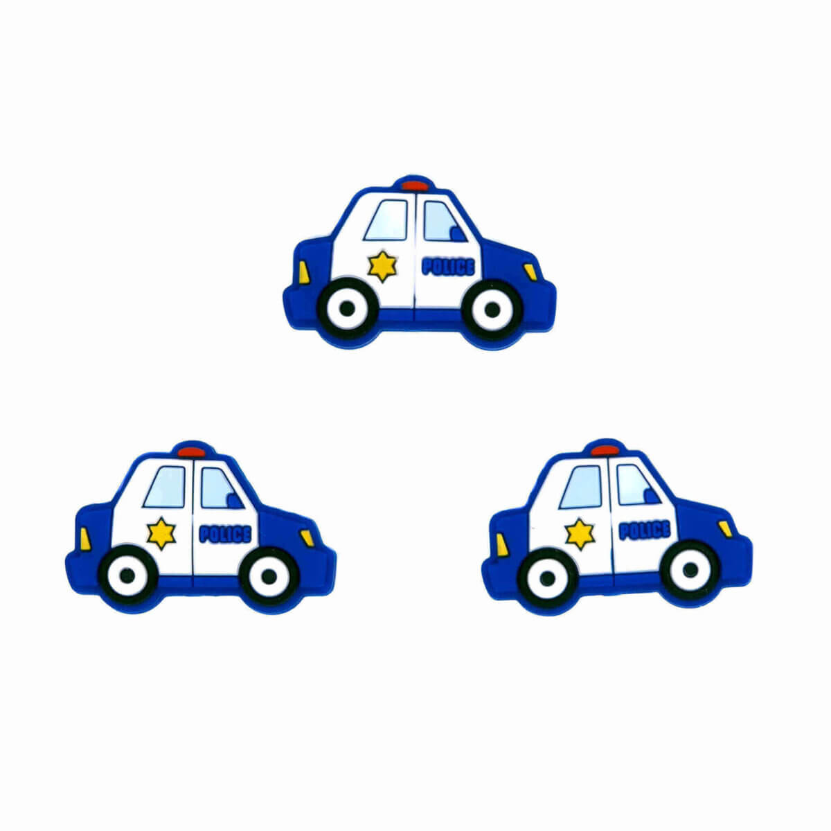 Anneau de dentition pour tétine en silicone avec perles de voiture de police bleu royal wholesale