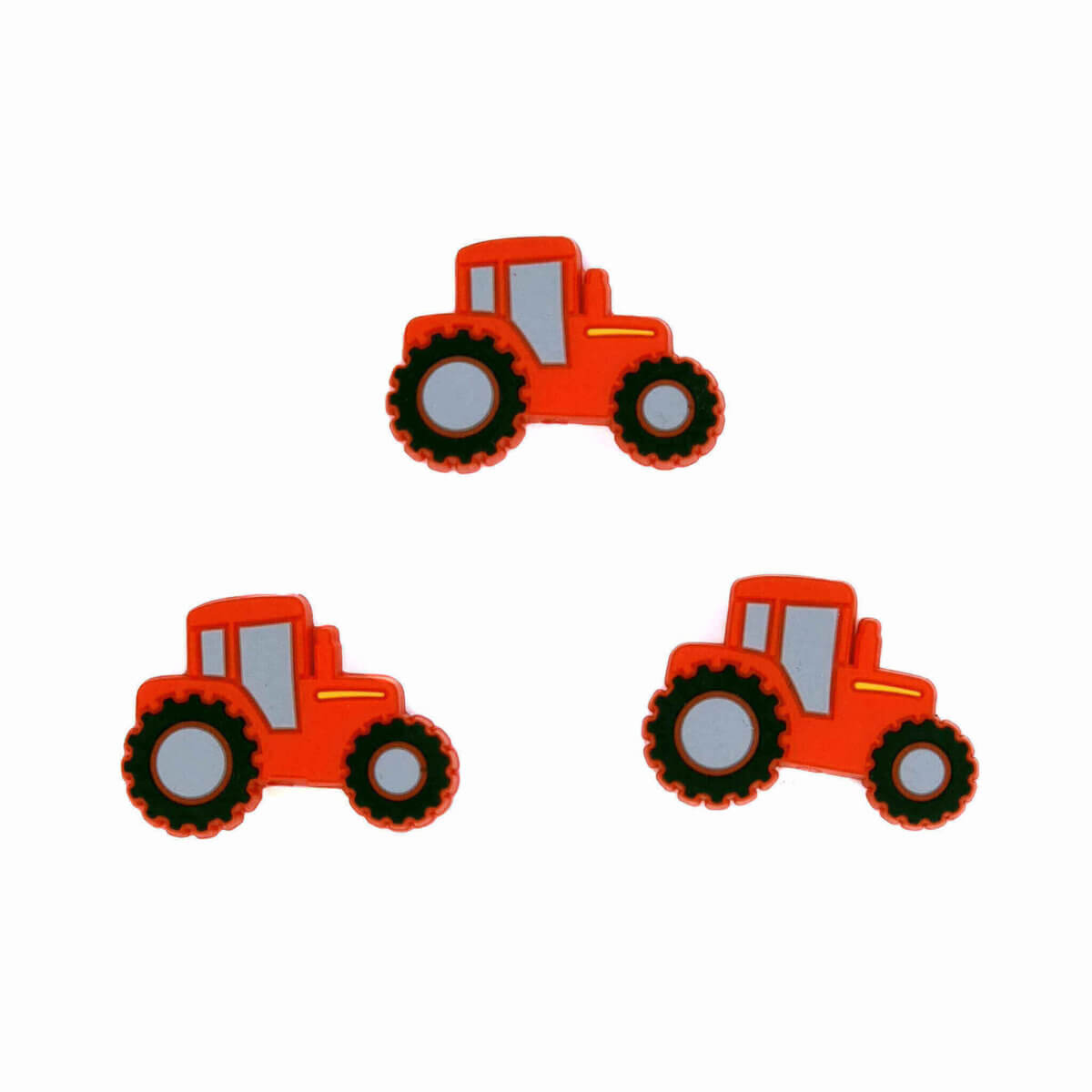 Siliconen kralen tractor rood speenkoord bijtring tassenhanger sleutelhanger groothandel bpa vrij