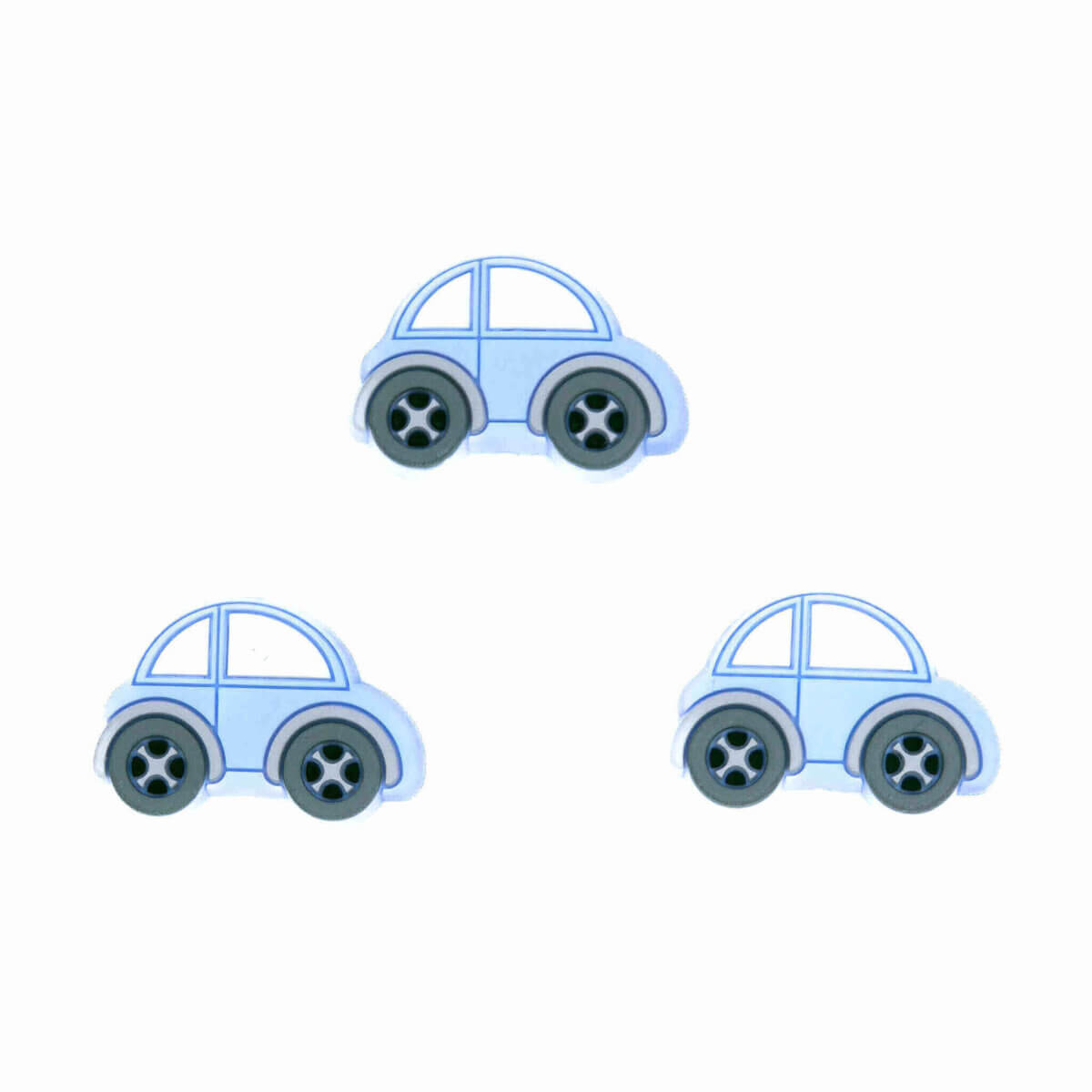 Anneau de dentition en silicone pour tétine voiture léger bleu poudre sans bpa