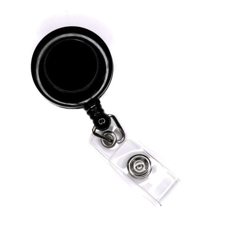 Badge badge holder reel holder drawstring silicone beads black