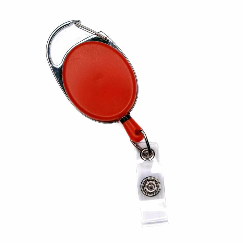 Badge badge holder reel holder drawstring silicone beads solid care red