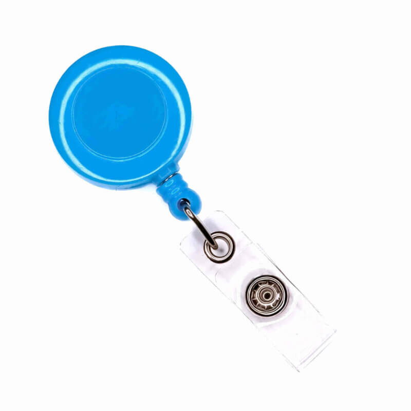 Abzeichenrolle Abzeichenhalter Kordelzug Silikonperlen himmelblau