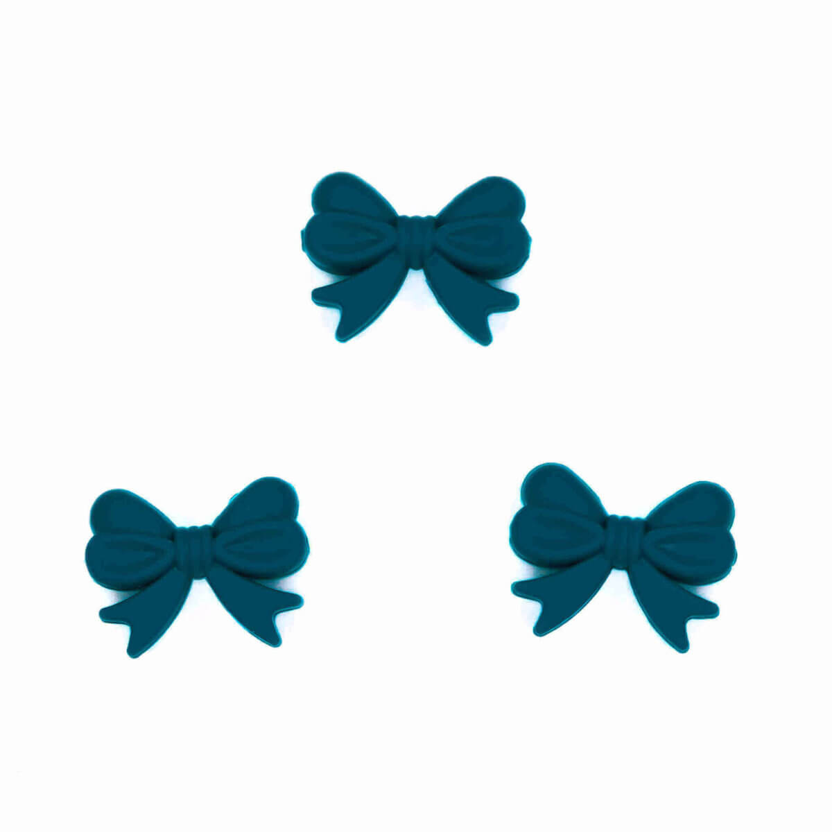 Silicone beads bpa free Dark Teal bow wholesale pacifier cord teething ring