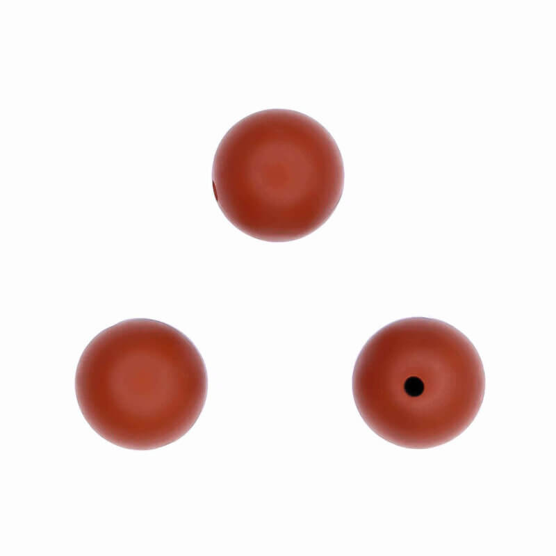Siliconen Kralen - Rond - 6 mm - Cajun - Per 50 stuks