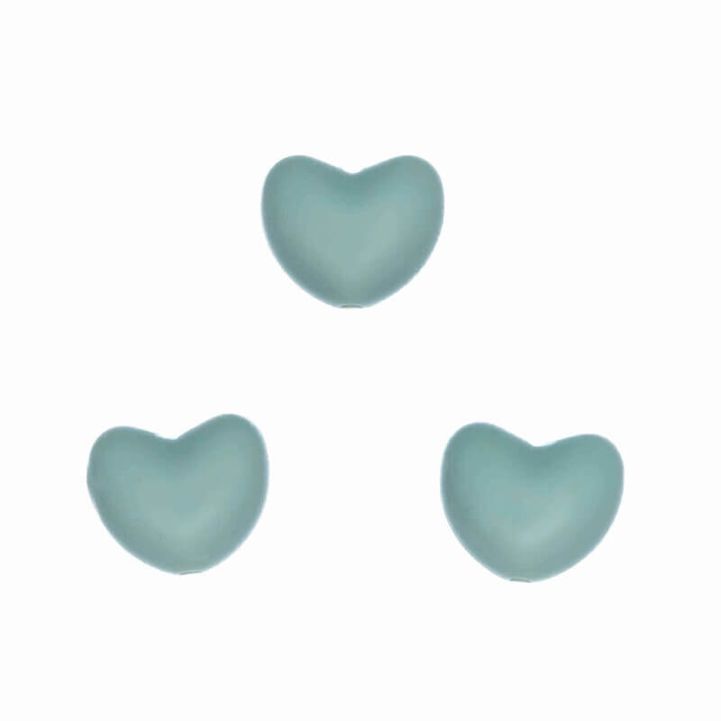 Silicone beads heart pacifier cord teething ring pram string wholesale bpa free jade