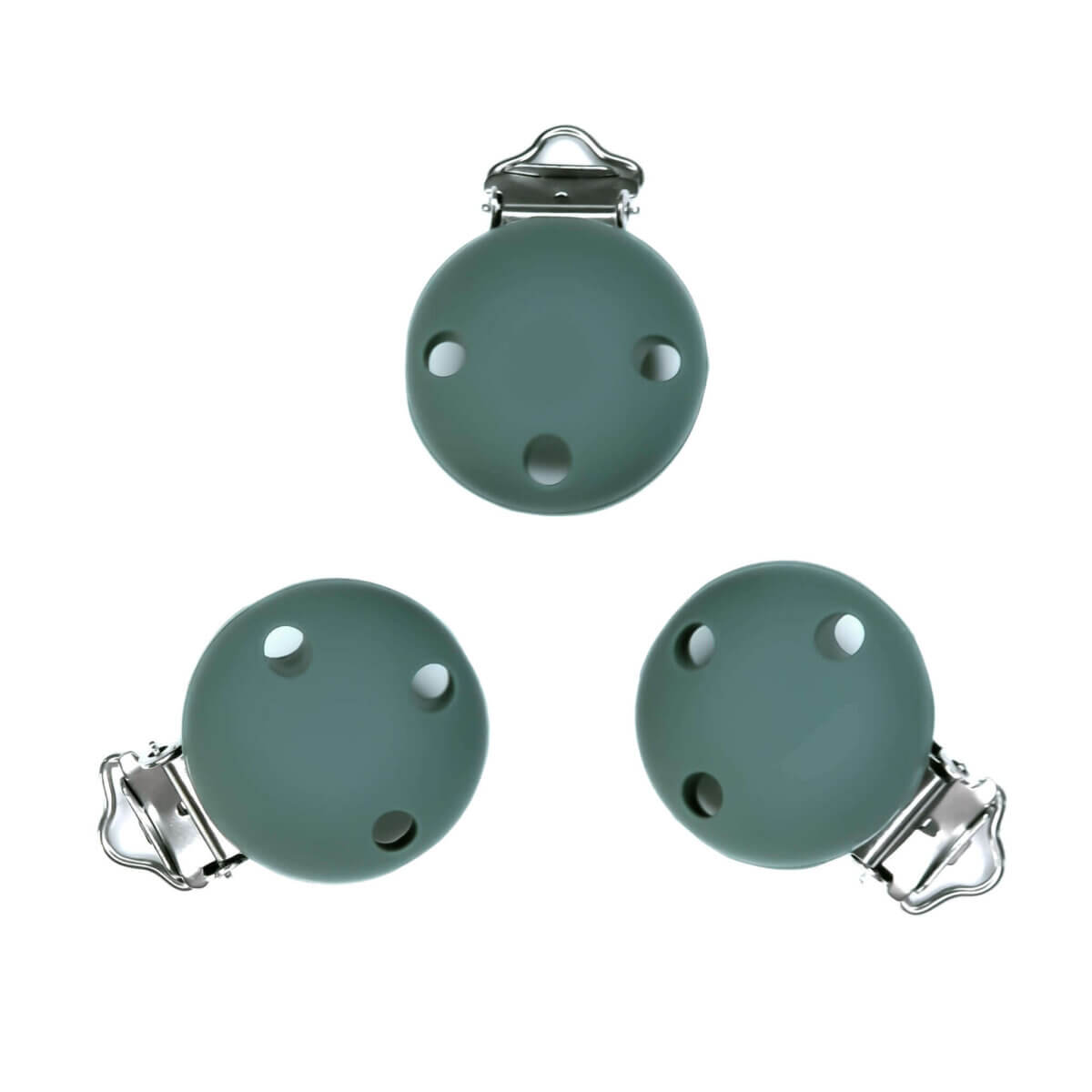 Silicone Pacifier Clip pacifier cord dark thyme wholesale bpa free