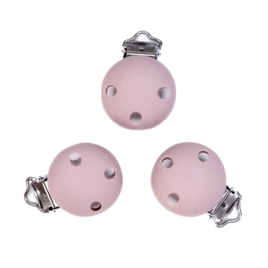 Siliconen speenclip speenkoord oud roze groothandel bpa vrij