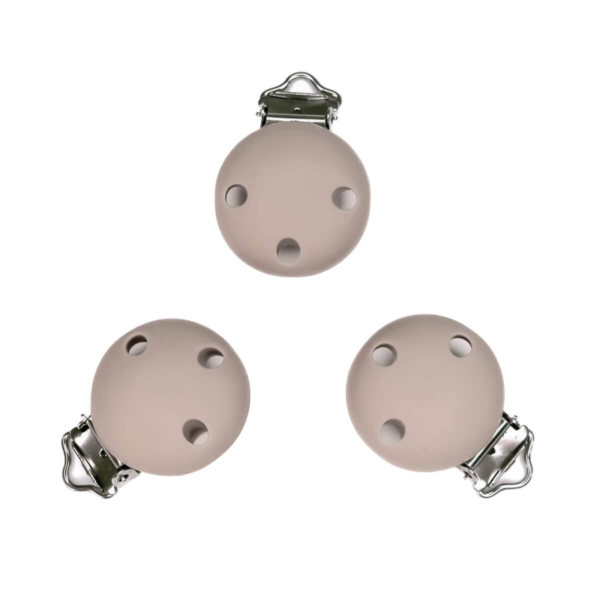 Attache-sucette en silicone taupe grossiste sans bpa