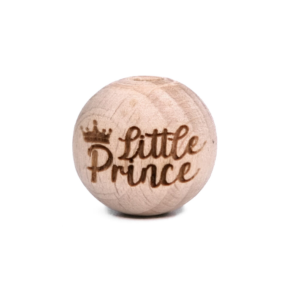 Houten kralen gelaserd little prince laser groothandel speenkoord bijtring
