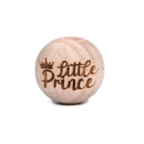 Houten kralen gelaserd little prince laser groothandel speenkoord bijtring