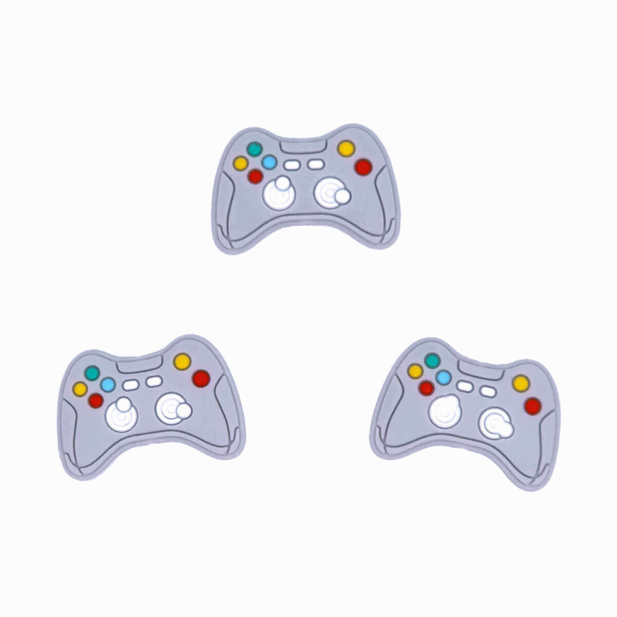 Silikon Perlen hellgrau Spiel Controller Dummy Schnur Beißring bpa frei Großhandel