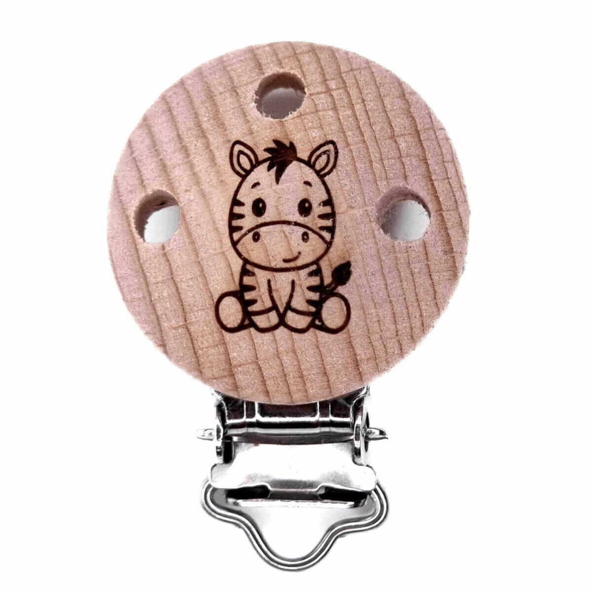 Pacifier Clips engraved lasered zebra laser wholesale pacifier cord teething ring