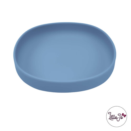Kinderservies Bord Siliconen Baby Veilig BPA Vrij LittleJo Groothandel Poeder Blauw