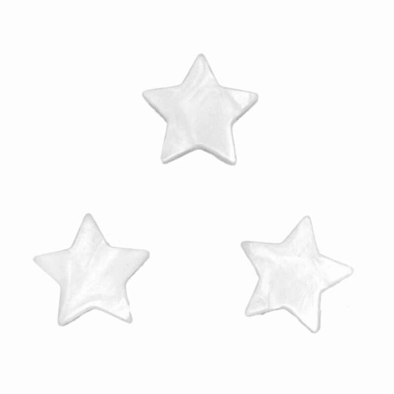 Siliconen kralen - Ster - 25 mm - Metallic Parel Wit