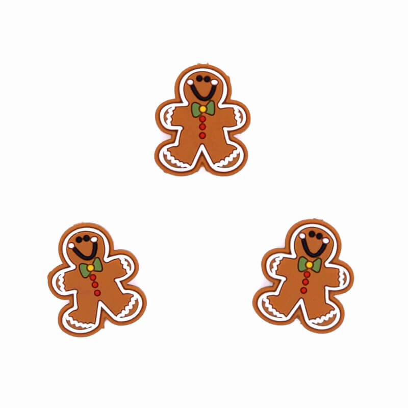 Siliconen kralen - Ginger Bread Man - Kaneel