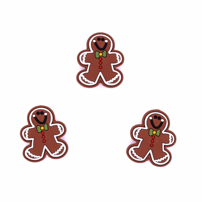 Siliconen kralen - Ginger Bread Man - Kastanje