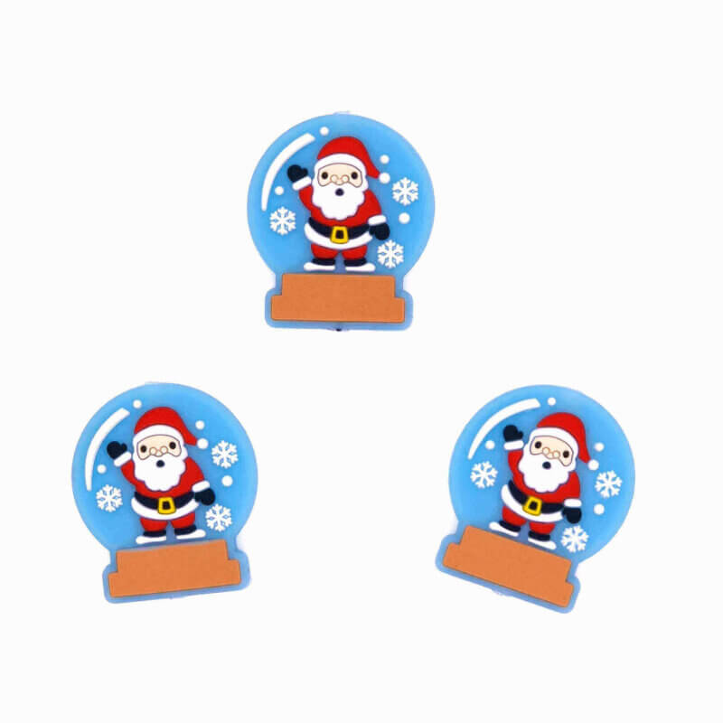 Perles en silicone - Boule de neige