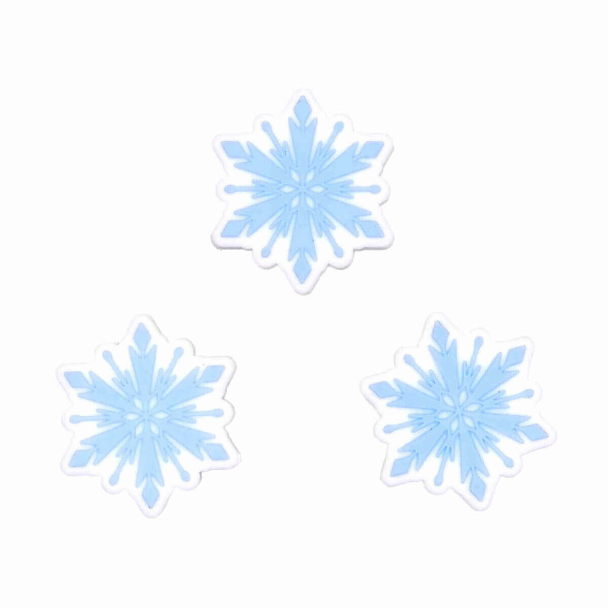 Kleurcode: Licht Poeder Blauw - Type: Siliconen kralen Sneeuwvlok - Formaat: 29 mm x 29 mm x 8 mm - Verkocht per stuk, nergens goedkoper - BPA-, Ftalaten-, Lood-, PVC- en Gif-vrij - CE-gecertificeerd - Medische kwaliteit siliconen kralen - Koelbaar in de koelkast - Vaatwasser bestendig Jootjes Haakcadeautjes