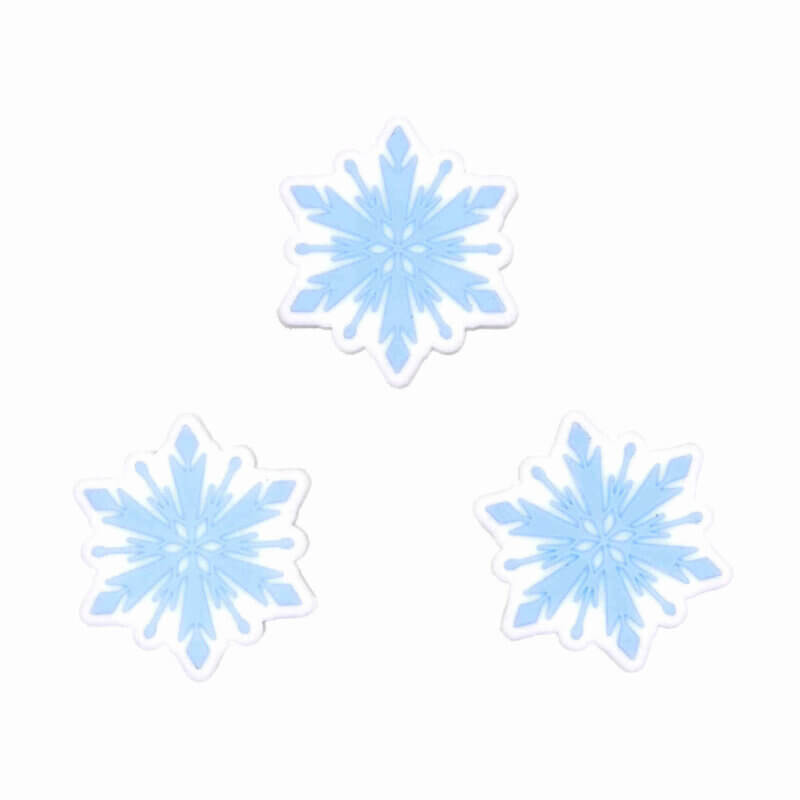 Perles en silicone - Flocon de neige