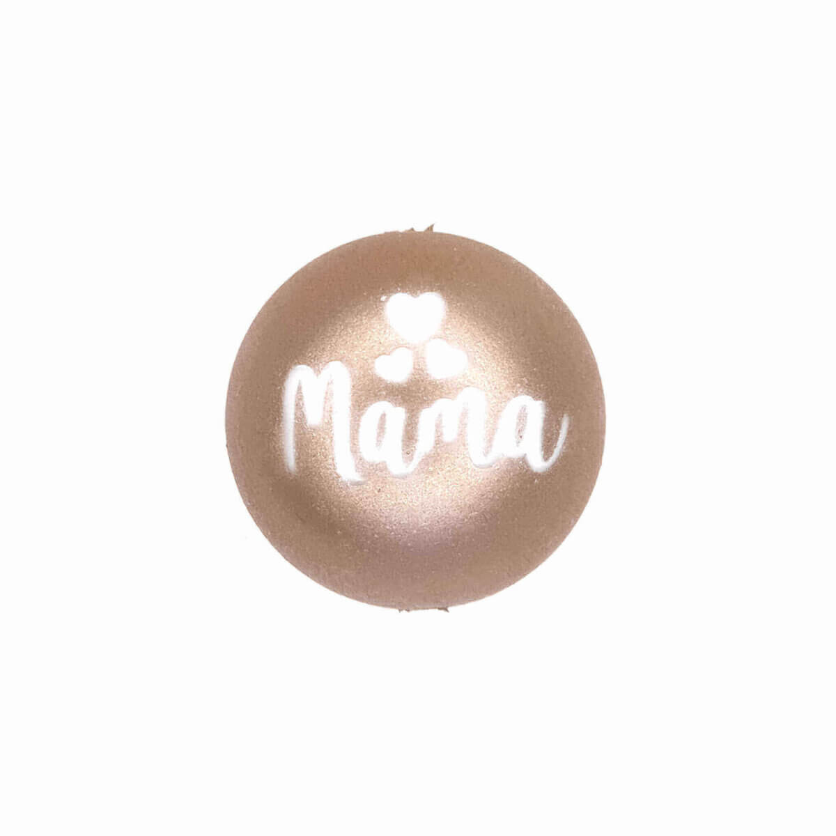 <ul> <li>Special custom made silicone beads - 20 mm - Champagne Nugget</li> <li>These beads are made with a special unique manufacturing technique!</li> <li>Our exclusive color Rose Nugget</li> <li>Engraved with text Mommy, completely baby safe!</li> <li>Hole from top to bottom</li> <li>High quality baby safe silicone</li> <li>Safe according to EN-71 chemical testing!</li>
</ul> Jootjes Haakcadeautjes