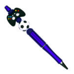 Beaded Pen Misses Gift Midnight Blue Diversion Threadable Example Gamer Soccer Player
