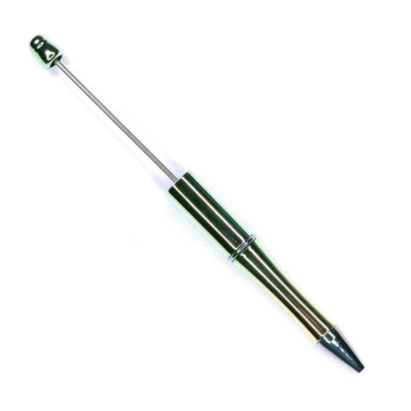Beaded Pen Misses Gift Threadable Pistachio Gold Chrome