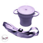 Siliconen snackbeker drinkbeker littlejo violet deluxe combo baby accessoires bpa vrij snoepen