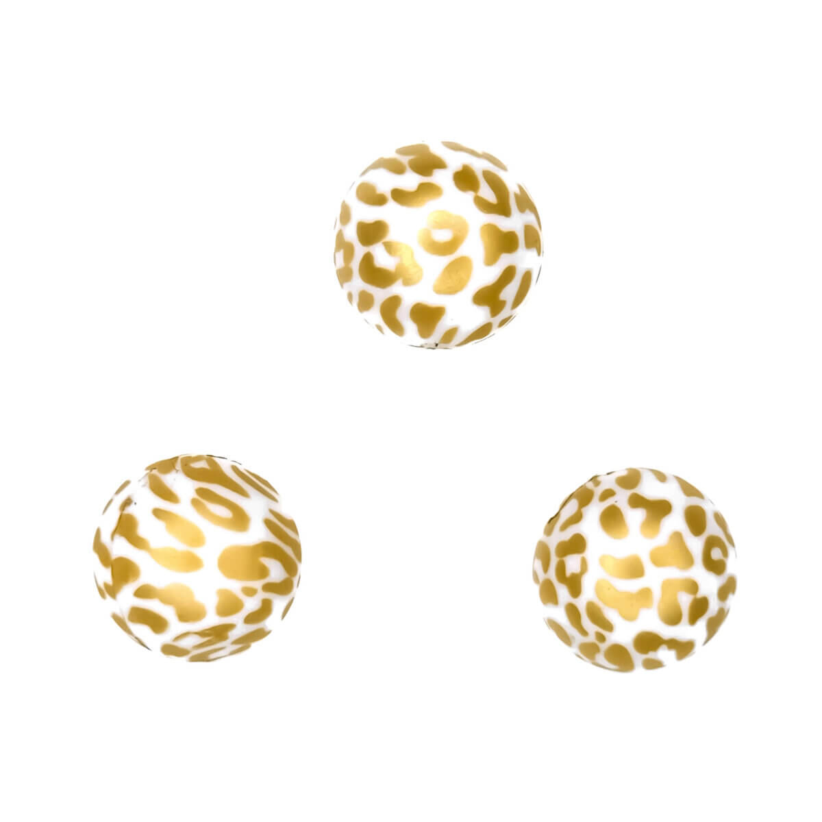 Farbcode Leopard Gold/White Print - Typ: Silikonperlen rund - Größe: 9 mm - Stückweise verkauft, nirgends billiger - BPA-, Phthalate-, Blei-, PVC- und Toxin-frei - CE-zertifiziert - Silikonperlen in medizinischer Qualität - Kühlbar im Kühlschrank - Spülmaschinenfest Jootjes Haakcadeautjes
