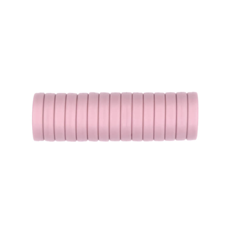 Siliconen kralen - Mini Circlet - 14 x 3 mm - Oud Roze