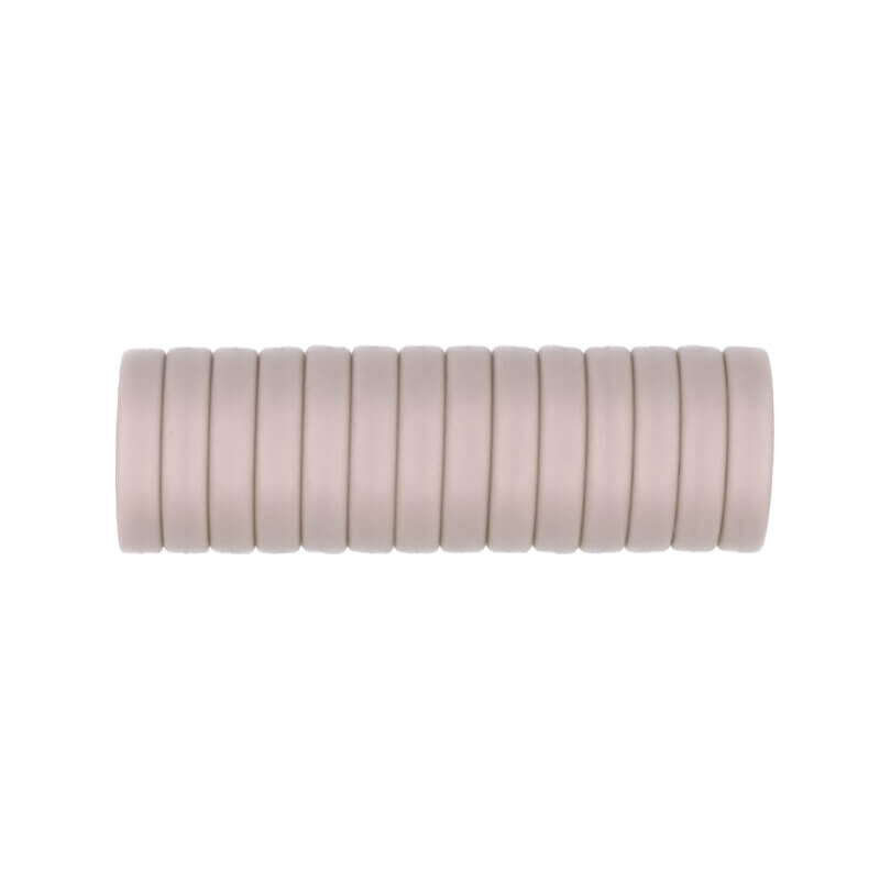 Siliconen kralen - Mini Circlet - 14 x 3 mm - Taupe