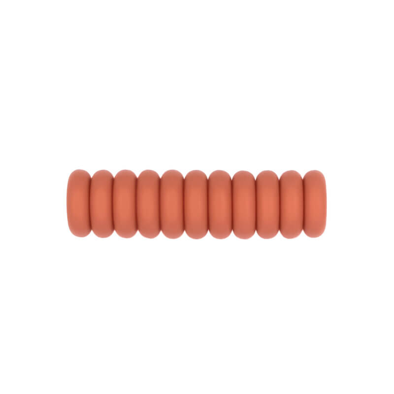 Siliconen kralen mini abacus 12 x 4 mm terracotta speenkoord bijtring groothandel