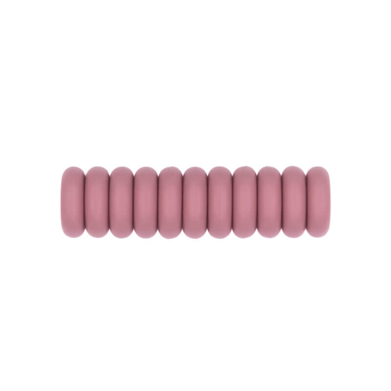 Siliconen kralen mini abacus 12 x 4 mm dark rose speenkoord bijtring groothandel