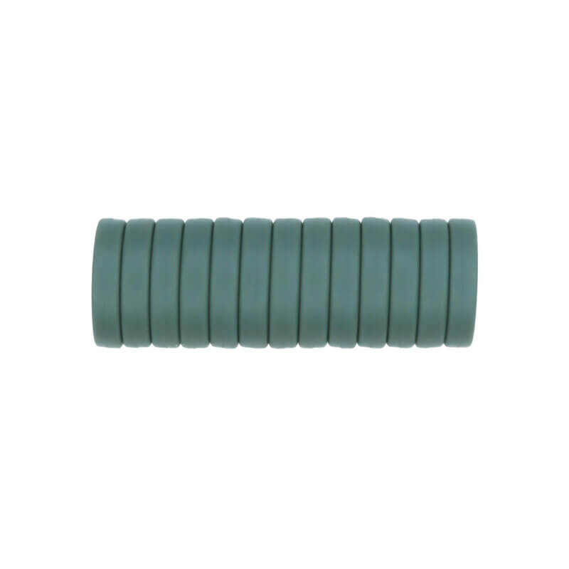 Siliconen kralen - Mini Circlet - 14 x 3 mm - Donker Tijm