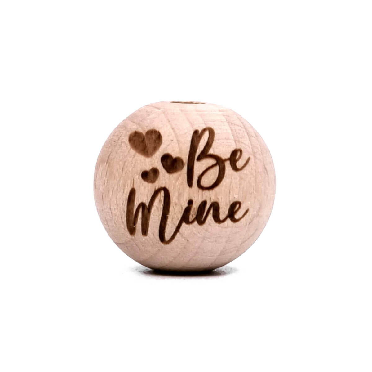 Engraved beech bead be mine brandits laser wholesale pacifier cord teething ring keychain bottle opener wine stopper