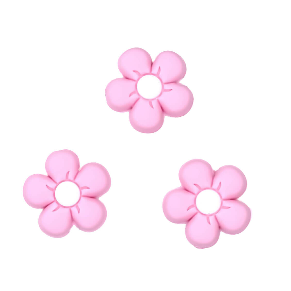 Silikon Perlen Perlen Großhandel Blume Schlüsselanhänger Beißring Schnuller Schnur Licht Baby rosa