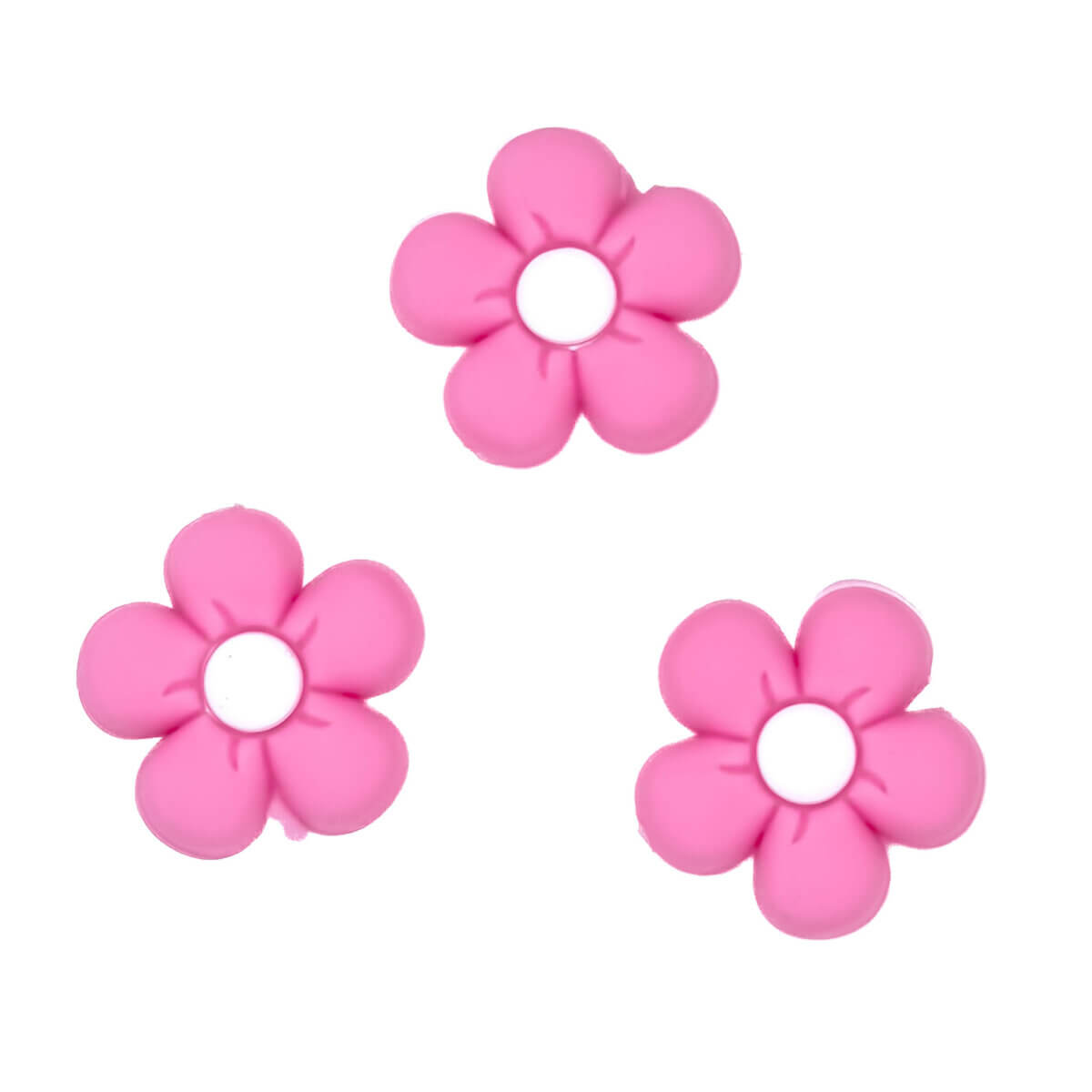 Silikon Perlen Perlen Großhandel Blume Schlüsselanhänger Beißring Schnuller Schnur rosa
