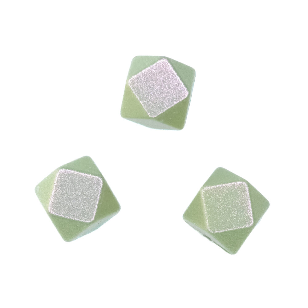 Siliconen kralen parels hexagon 14 mm aventurijn siliconen parels groothandel bijtring speenkoord bpa vrij inkopen