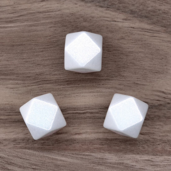 Siliconen kralen parels hexagon 14 mm witte jade siliconen parels groothandel bijtring speenkoord bpa vrij inkopen