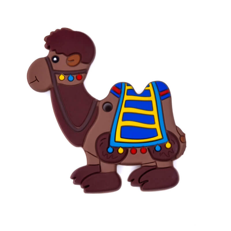 Siliconen bijtfiguur - Kameel - Donker Bruin