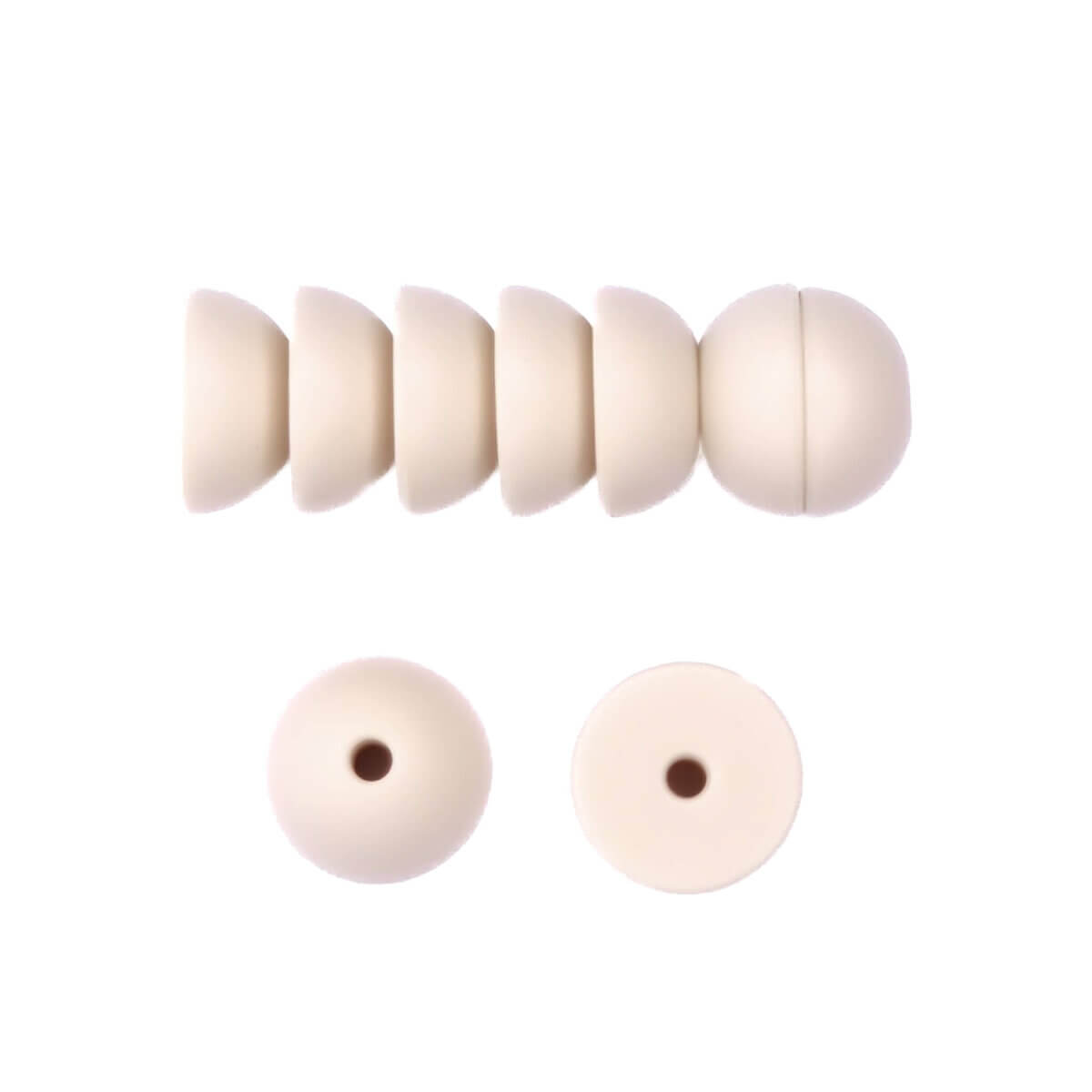 Perles en silicone demi-sphères dentelle ancienne anneau de dentition wholesale bpa free