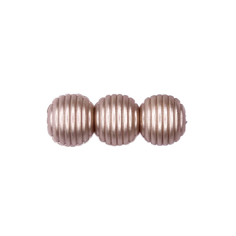 Siliconen kralen - Honingraat / Ribbel - 16 mm - Champagne Nugget Print