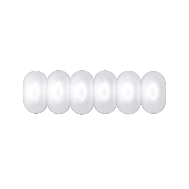 Siliconen kralen 14 mm - Abacus - Wit Parel Print