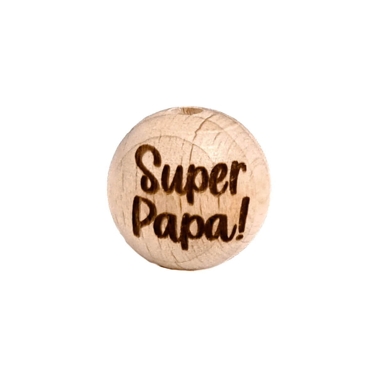 Perle de hêtre gravée super dad brandits laser wholesale dummy cordon anneau de dentition anneau de clé décapsuleur bouchon de vin