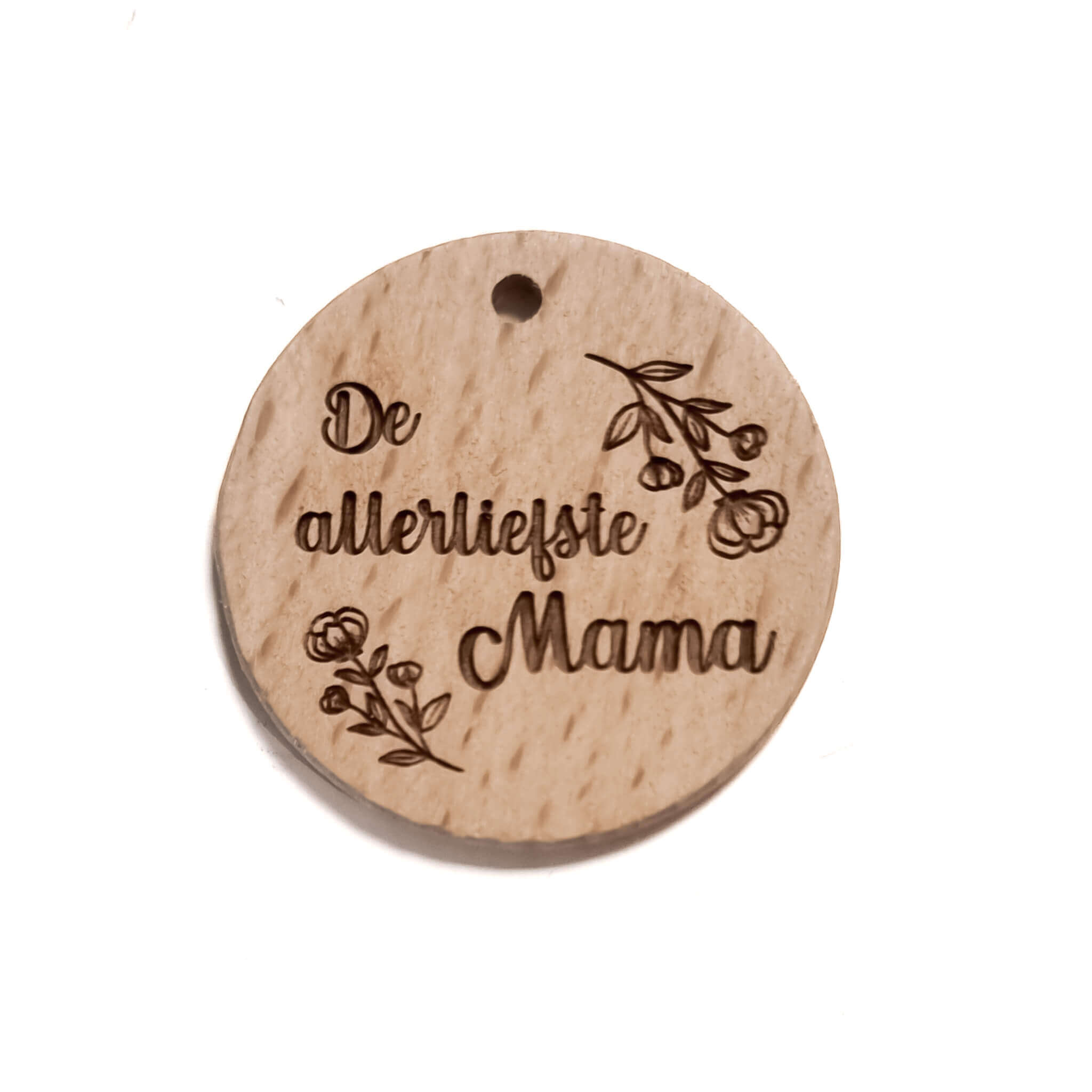 Beuken houten schijfje allerliefste mama gegraveerd voor sleutelhanger groothandel kralenpen sleutelhanger DIY