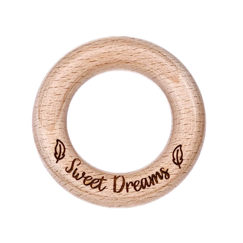 Gegraveerde kralen laseren ring met merk sweet dreams 5