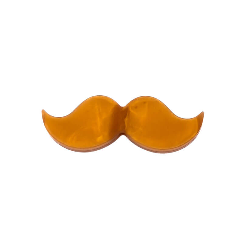 Metallic Goud Bruin Siliconen Snor Kraal Ellebel de Graef - 100% BPA-vrij - Groothandel