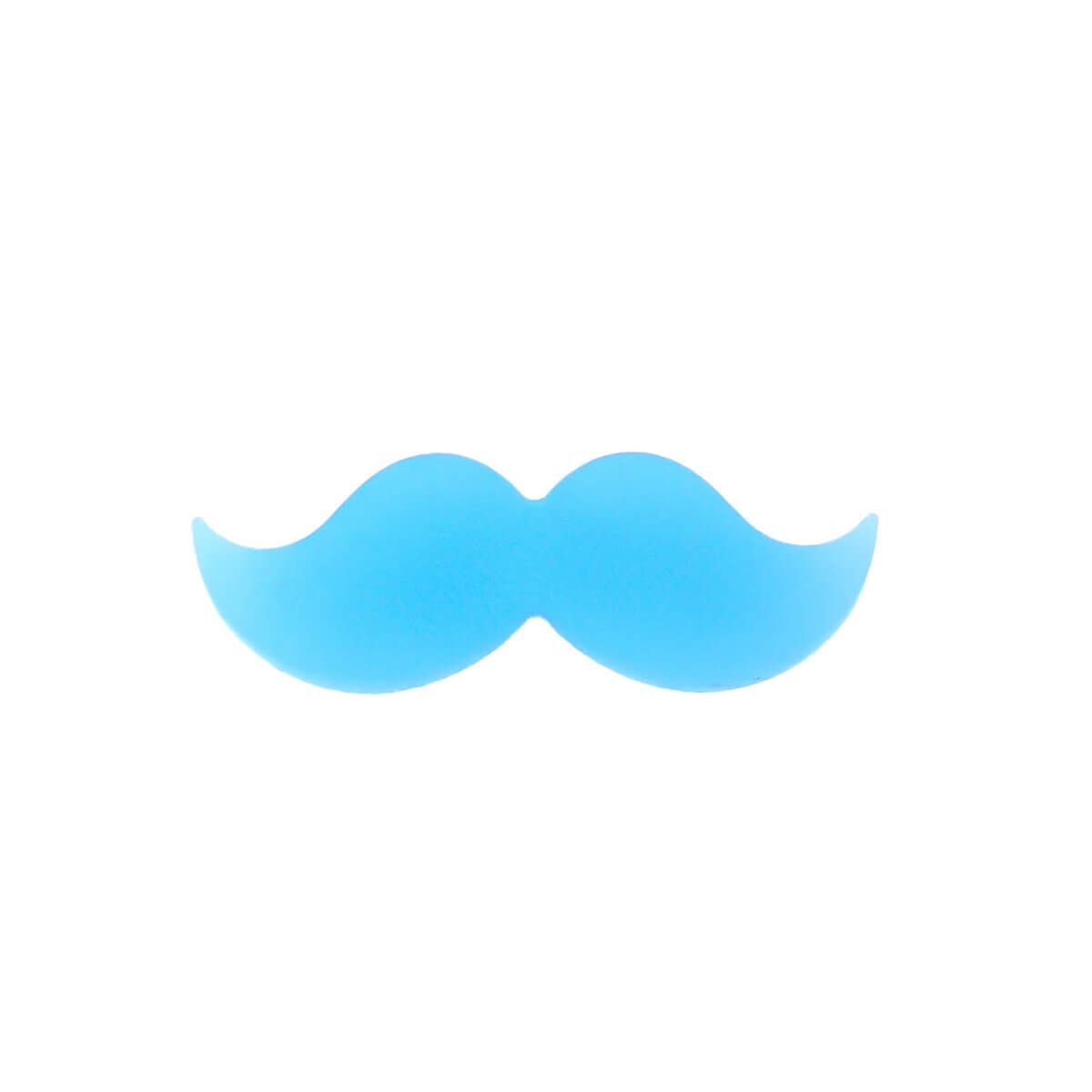 Transparent Ice Blue Silicone Mustache Bead Ellebel de Graef - 100% BPA-free - Wholesale