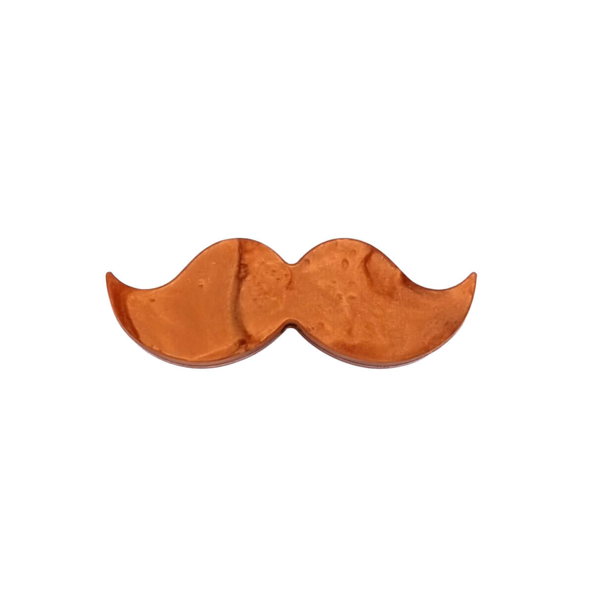 Metallic Copper Silicone Mustache Bead Ellebel de Graef - 100% BPA-free - Wholesale