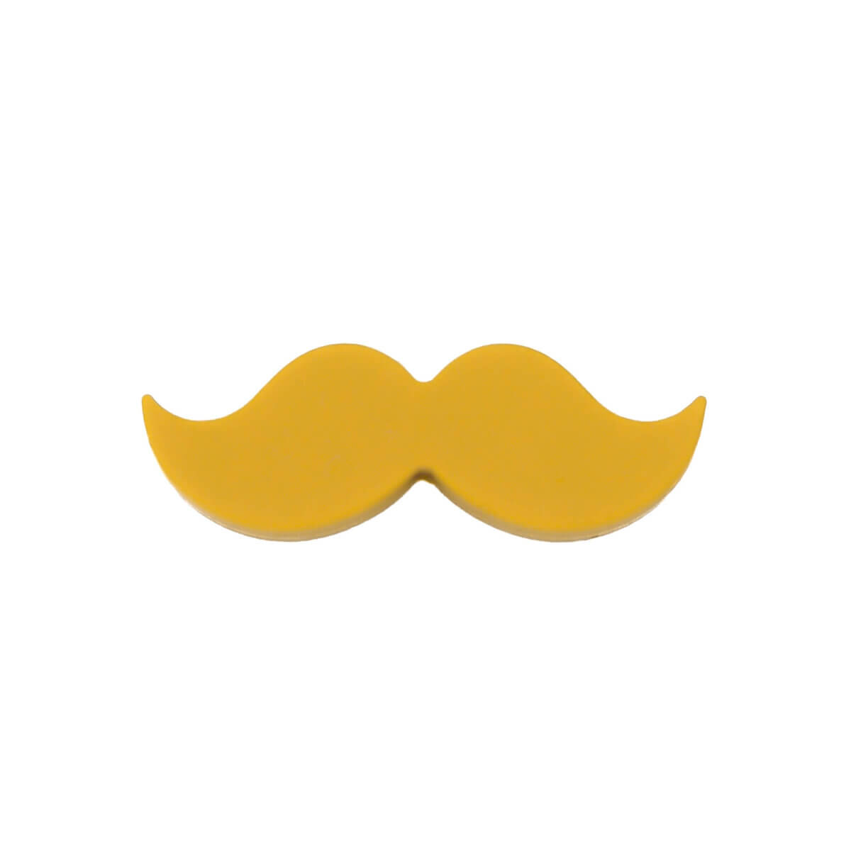 Ochre Yellow Silicone Mustache Bead Ellebel de Graef - 100% BPA-free - Wholesale