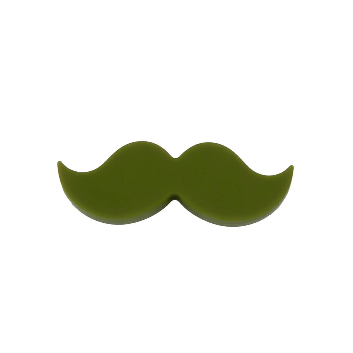 Pea Green Silicone Mustache Bead Ellebel de Graef - 100% BPA-free - Wholesale